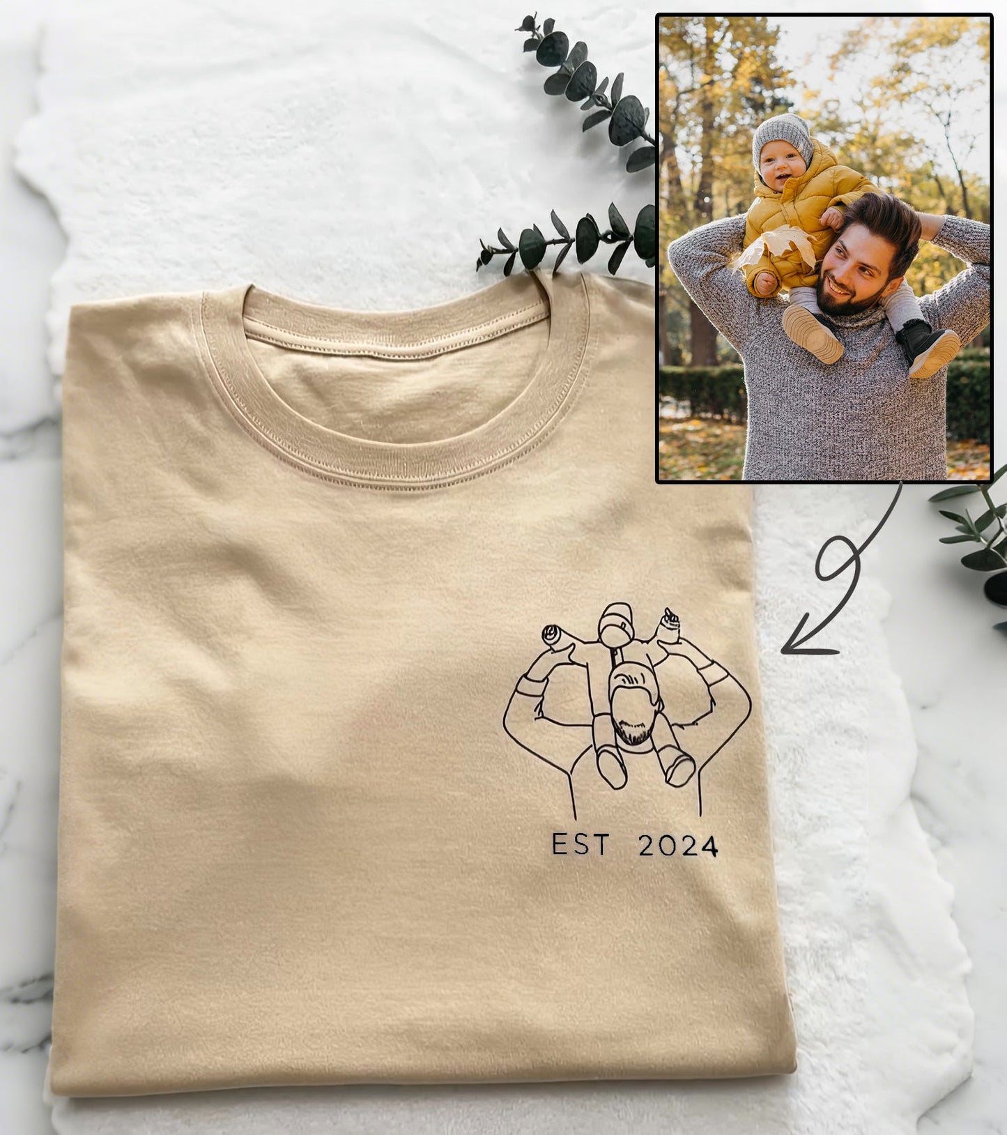 Dad and me-Custom Photo Shirt For Dad,Gift for Papá