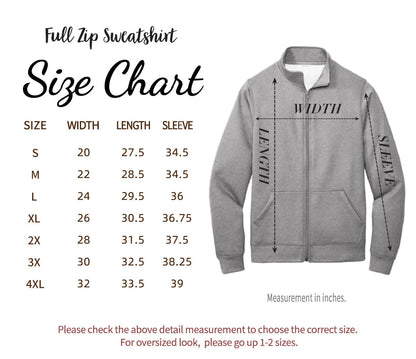 Custom Embroidered Full-zip Sweatshirt for Grandma | Mother's Day Gift