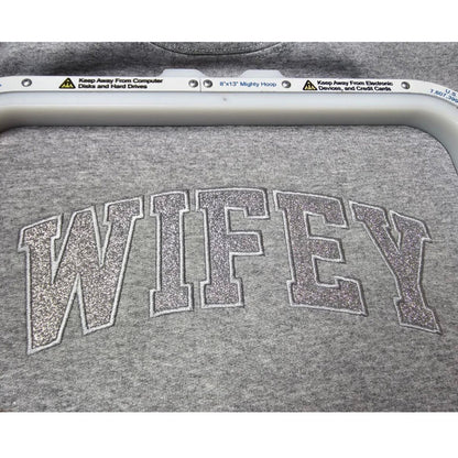 Custom Embroidered Applique Glitter Mama Sweatshirt - Gift for Mom