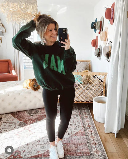 Custom PUFF Mama Camo Leopard Pattern Sweatshirt | Mother's Day Gift