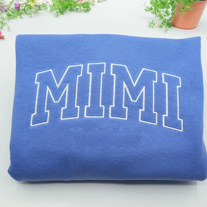 Custom Embroidered Personalized Mama Nana Gigi Mimi and Grandkids Sweatshirt | Mother's Day Christmas Gifts for Mom