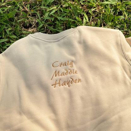 Mother's Day Personalized We Always Have Your Back Embroidered Family Photo Hoodie Sweatshirt T-Shirt | Gift for Mom