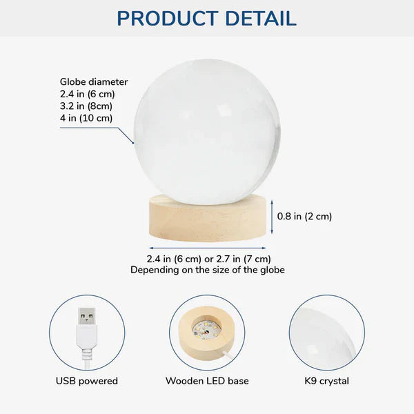 Personalized "To The Moon and Back" Moon Lamp for Mom – Custom 3D Crystal Night Light