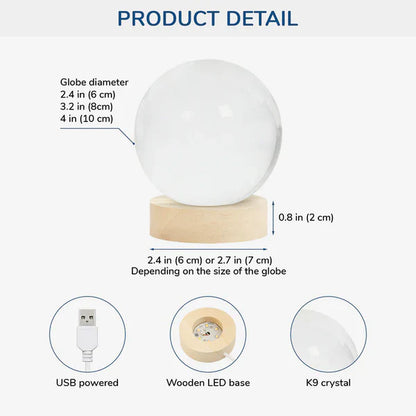 Personalized "To The Moon and Back" Moon Lamp for Mom – Custom 3D Crystal Night Light