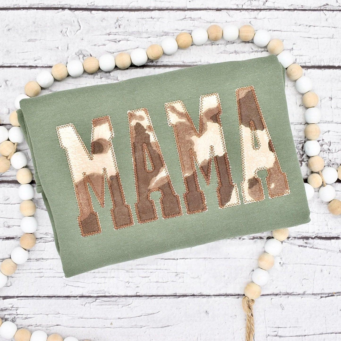 Custom Mama Cow Embroidered Sweatshirt | Mother's Day Gifts